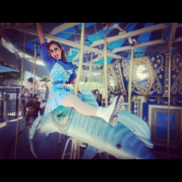 Blackmilk Sea Turtles velvet mini strappy dress - Picture 4 of 4